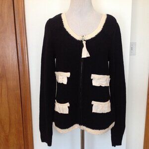 Sleeping on Snow Wool Zip Cardigan Sweater Medium